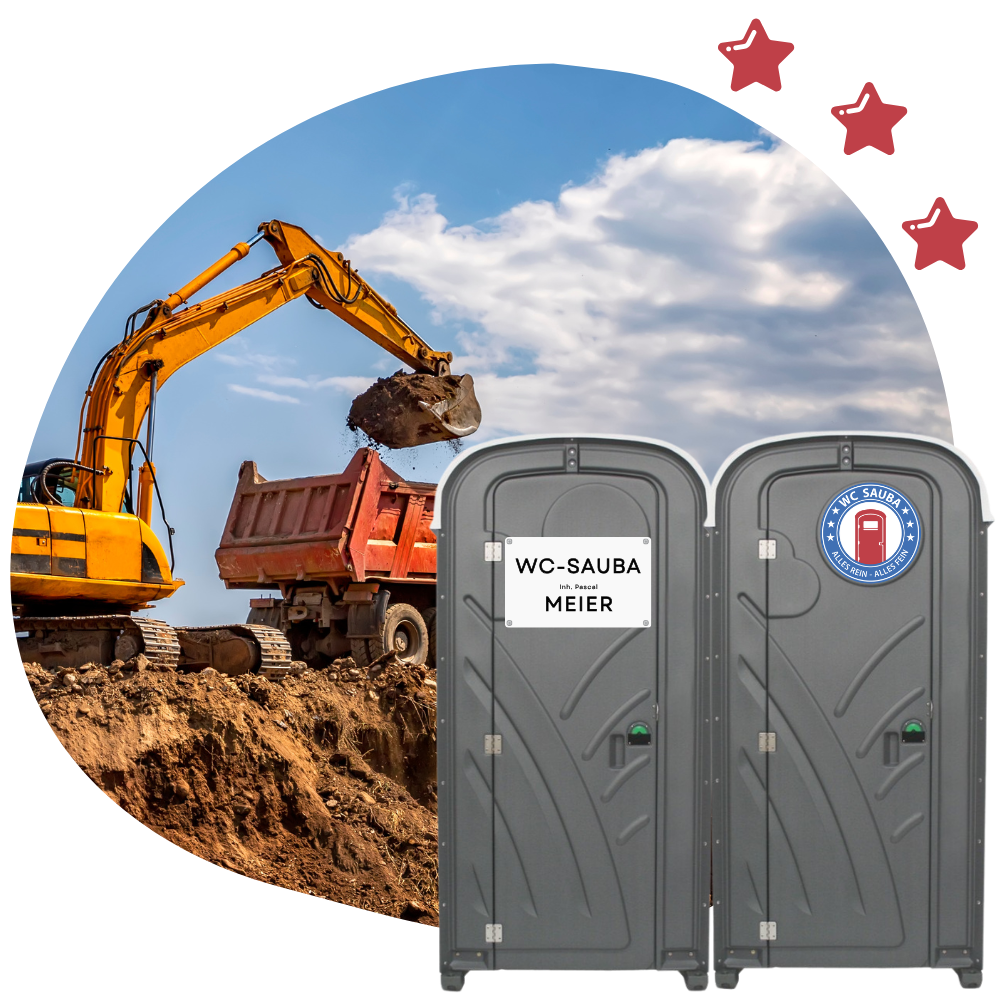 Baustellentoiletten mieten - WC Vermietung - WC-SAUBA