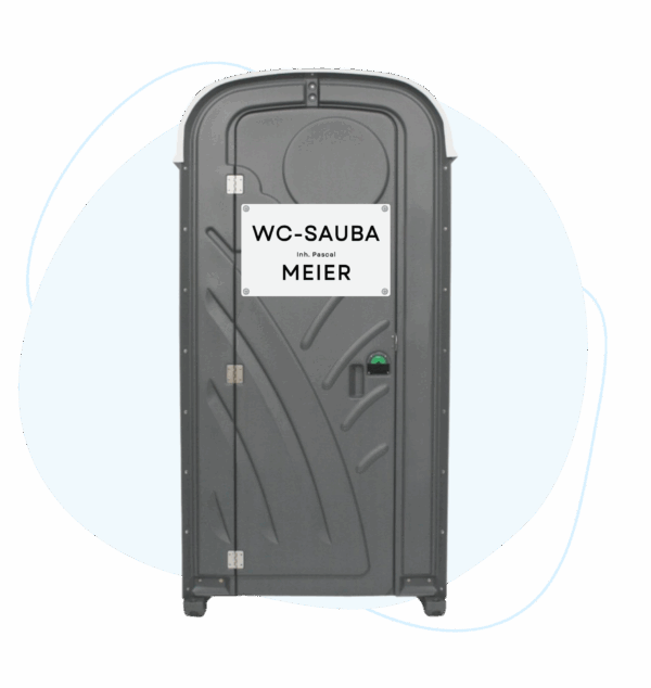 Mobile Toilette mieten - Produktfoto frontal WC-SAUBA