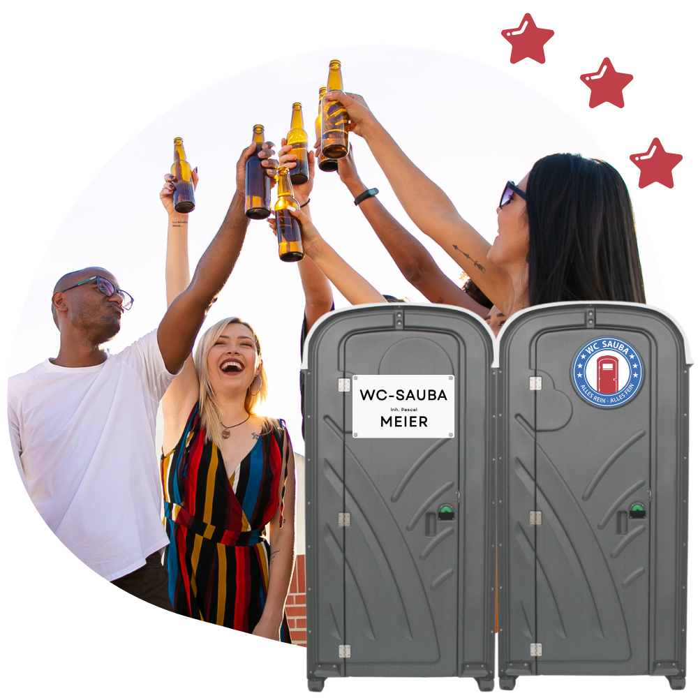 Toilette mieten für Feiern & Veranstaltungen - WC-Vermietung - WC-SAUBA