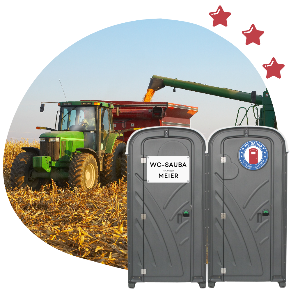 Toiletten für die Landwirtschaft mieten - WC-Vermietung - WC-SAUBA